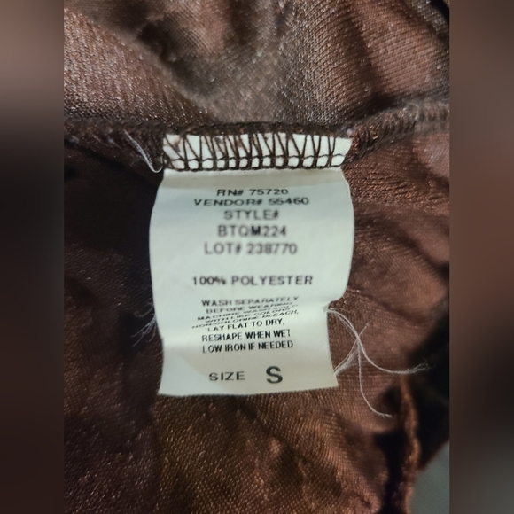 BKE Boutique Buckle Womens Tank Brown Size Small Textured Sleeveless Stretch - Picture 6 of 6